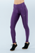 Legging Fitness Academia bolso duplo Brilho Glow Compressão média BRO Fitwear Violeta