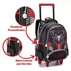 Kit Mochila Rodinha Infantil Masculino Grande Aranha Menino C/Alça Lancheira Estojo Dark Spider - comprar online