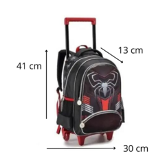 Kit Mochila Rodinha Infantil Masculino Grande Aranha Menino C/Alça Lancheira Estojo Dark Spider - comprar online