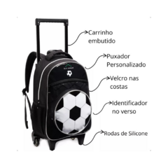 Kit Mochila Escolar Lancheira E Estojo Bola Futebol Meninos - comprar online