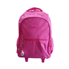 Mochila De Carrinho Feminina Escolar Skeet Pink e Turquesa