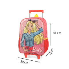 Imagem do Kit Mochila Escolar Rodinhas + Lancheira Barbie - Luxcel