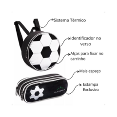 Kit Mochila Escolar Lancheira E Estojo Bola Futebol Meninos na internet