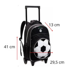 Kit Mochila Escolar Lancheira E Estojo Bola Futebol Meninos - Tanimil Bolsas Bagagens Mochilas e acessórios