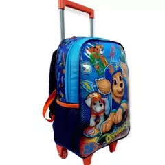 Kit Mochila De Rodinha Escolar Infantil Doguinhos Radicais-Clio Stylo Azul - Tanimil Bolsas Bagagens Mochilas e acessórios