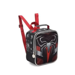 Kit Mochila Rodinha Infantil Masculino Grande Aranha Menino C/Alça Lancheira Estojo Dark Spider