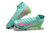 Chuteira Cano Alto Nike Air Zoom Mercurial Superfly IIX Elite Verde com Azul - Campo - Lançamento 2024/25