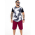 Camisetas long line masculino floral - loja online