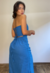 Vestido Midi Linho Azul - comprar online