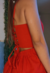 Vestido Midi Linho Vermelho na internet