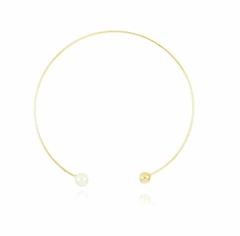 CHOKER ARO COM BOLINHA LISA E OUTRA DE PEROLA - comprar online