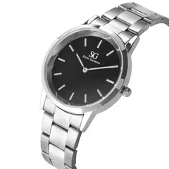 Relógio Masculino Pulseira Prata Belmont Black Silver 40mm - loja online