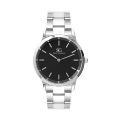 Relógio Masculino Pulseira Prata Belmont Black Silver 40mm