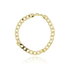 PULSEIRA ELOS LISOS BANHADA A OURO 7mm