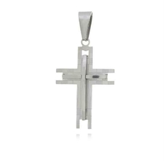 CRUCIFIXO DETALHADO AÇO INOX