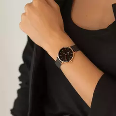 Relógio Feminino Preto Houston Rosé Gold 32mm - comprar online