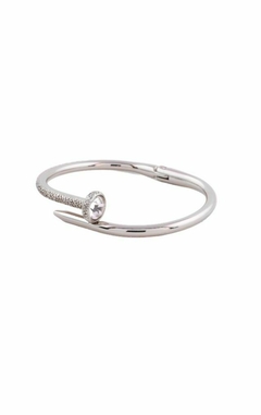 BRACELETE PREGO DETALHADO PRATA - comprar online