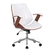 Cadeira Office Kopenhagen Diretor, Est. Madeira, B. Cromada, Estofada C/ Revest. PU - Cadeiras Design