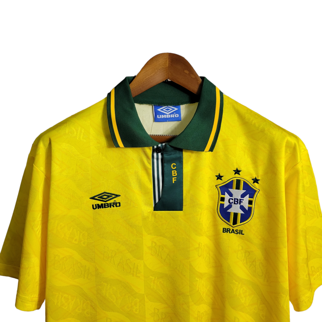 Camisa Seleção Brasileira Retrô 91/93 I Umbro Masculina - Amarela