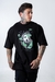 Camiseta Oversized gola padre preta DTF - loja online