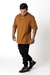 Camiseta Oversized gola padre marrom na internet