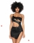 Vestido Underboob A Un Hombro Negro - comprar online