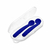 Kit Colher de Silicone First Bites Azul Com Case - Multikids - comprar online