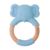 Mordedor Silicone e Bambu Elefante Azul - Buba