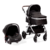 Carrinho Kansas TS c/ Bebê Conforto Silver Preto - Premium Baby