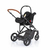 Carrinho COMO 4 Black Com Couro - ABC Design - babymega