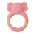 Mordedor Silicone e Bambu Elefante Rosa - Buba