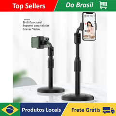 Novo Suporte Tripé Celular Smartphone Mesa Portátil Selfie 360º - comprar online