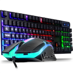 Kit Teclado Gamer, Profissional, Semi Mecânico, USB, RGB, 3200DPI - loja online