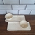 Set de Mini Sushi de Cerámica x 2. Modelo Falso Terrazo. Plato + Cuenco con mueca apoya Palito - Epiphany Home Deco
