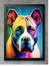 Quadro Pit Bull colorido - comprar online