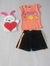 Conjunto Infantil Feminino Manga Japonesa e Short com Faixa Lateral na internet