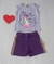 Conjunto Infantil Feminino Manga Japonesa e Short Com Faixa Lateral - comprar online