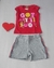 Conjunto Infantil Feminino Manga Japonesa e Short Com Faixa Lateral - Coracaozinho.kids