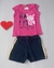 Conjunto Infantil Feminino Manga Japonesa e Short Com Faixa Lateral - Coracaozinho.kids