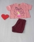 Conjunto Infantil Cropped Com Short Barra Redonda - Coracaozinho.kids