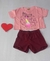 Conjunto Infantil Cropped Com Short Barra Redonda - loja online