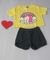 Conjunto Infantil Cropped Com Short Barra Redonda - comprar online