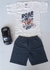 Conjunto Infantil Masculino Manga e Short Liso - comprar online