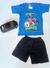 Conjunto Infantil Masculino Manga e Short Liso - Coracaozinho.kids