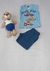 Conjunto Infantil Masculino Manga Regata com Short Liso