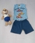 Conjunto Infantil Masculino Manga Regata com Short Liso - comprar online