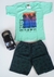 Conjunto Infantil Masculino Manga e Short Estampado