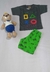 Conjunto Infantil Masculino Manga e Short Estampado