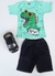 Conjunto Infantil Masculino Manga Detalhe Short Com Bolso - comprar online