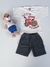 Conjunto Infantil Masculino Manga com Detalhe no Short e Bolso